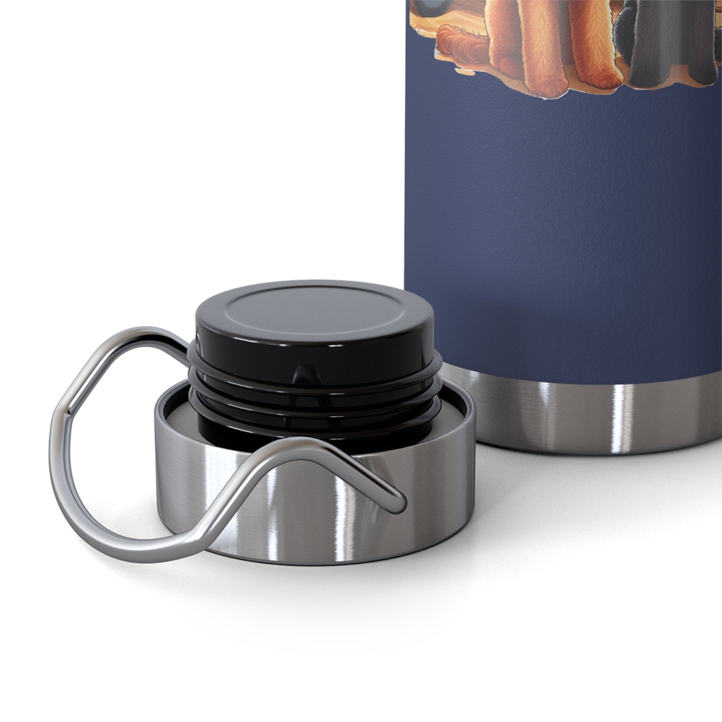 Jeep Beach Doodle Copper Vacuum Insulated Bottle, 22oz
