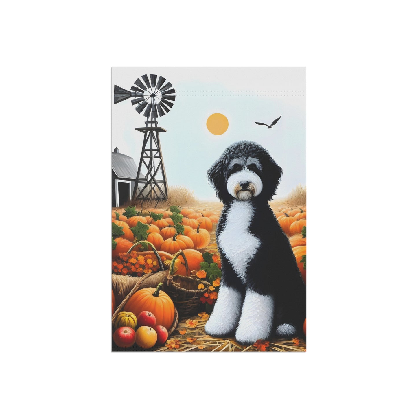 Black & White Doodle Fall Garden & House Banner