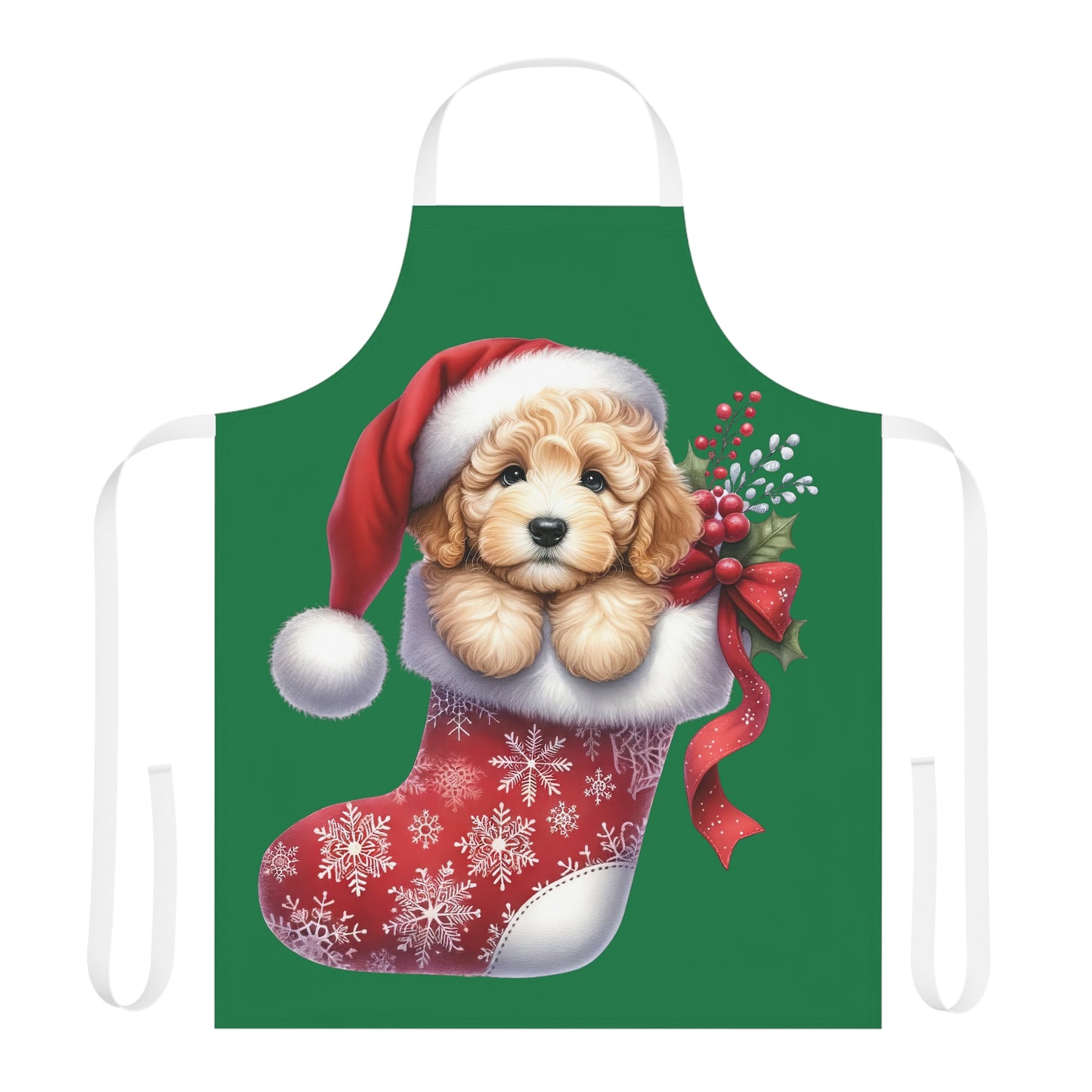 Christmas Stocking Doodle Apron