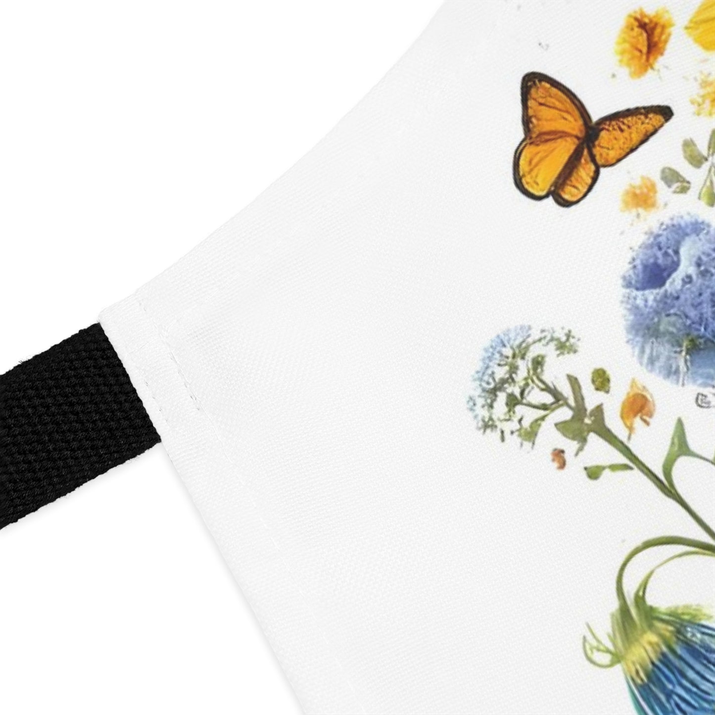 White Sunflower Doodle Apron