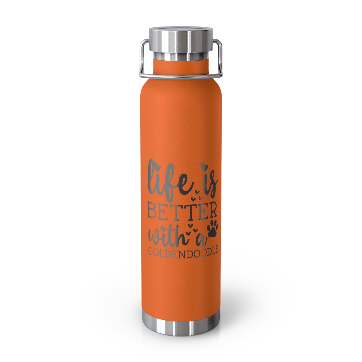 Life is Better Goldendoodle Copper Vacuum Insulated Bottle, 22oz