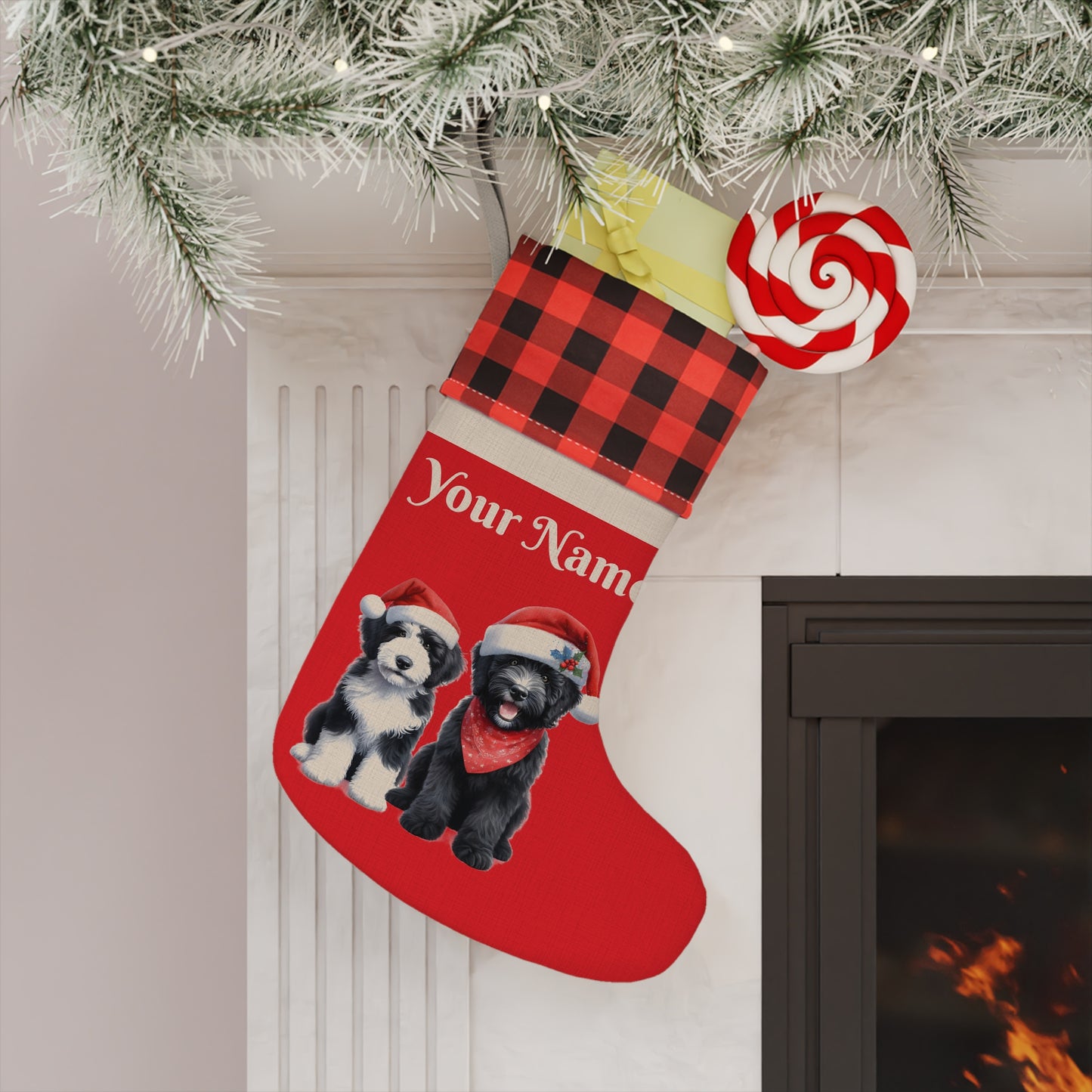 Doodle Christmas Stocking - Personalize it!