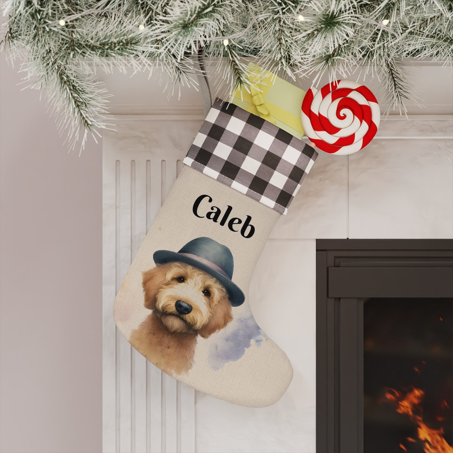 Doodle Personalized Christmas Stocking