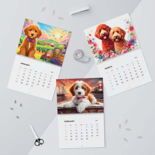 Apricot & Red Doodles - Wall Calendars (2025)