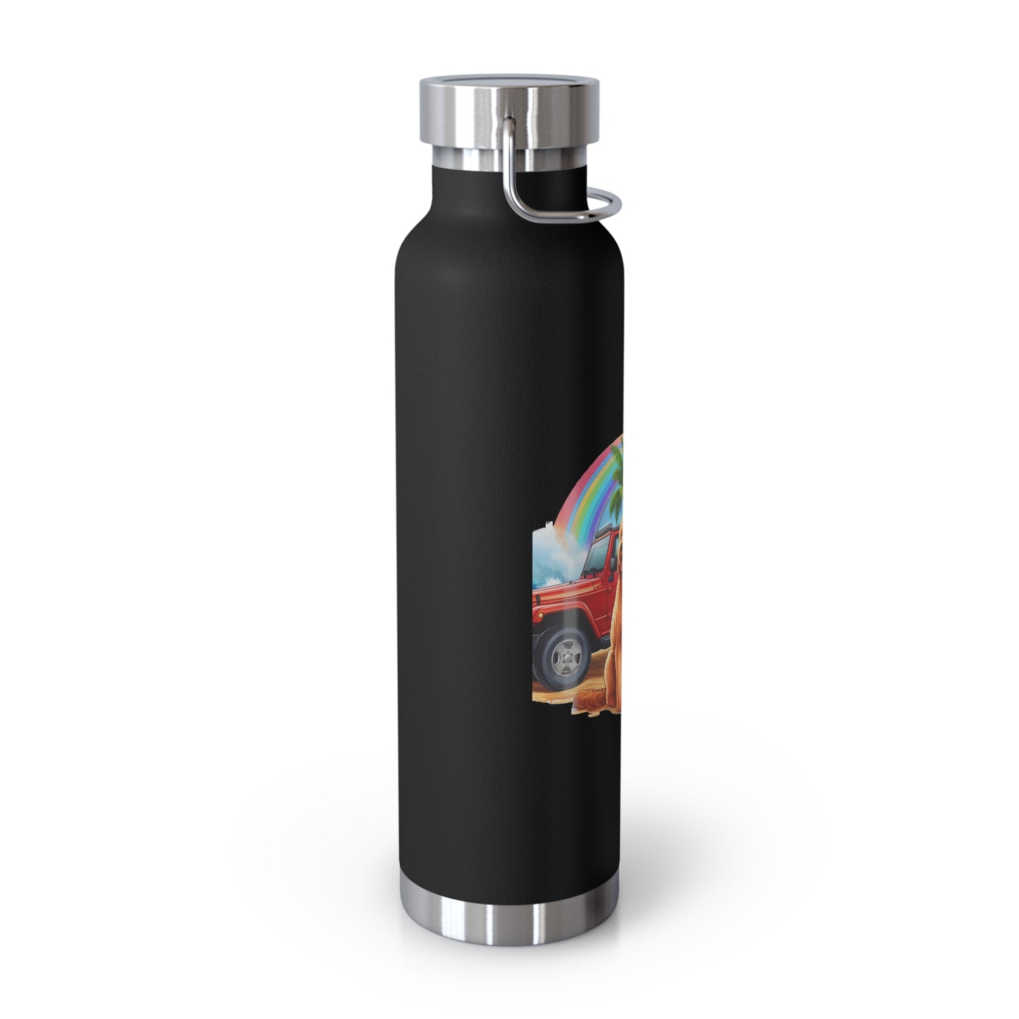 Jeep Beach Doodle Copper Vacuum Insulated Bottle, 22oz