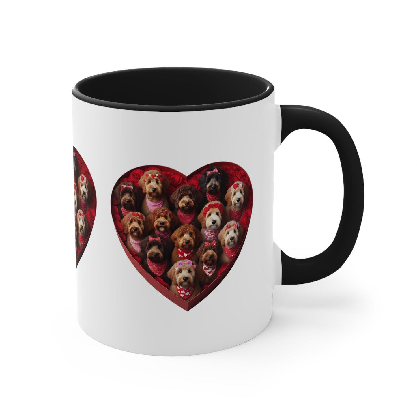 Life is like a box of Doodles - Valentine Accent Coffee Mug, 11oz