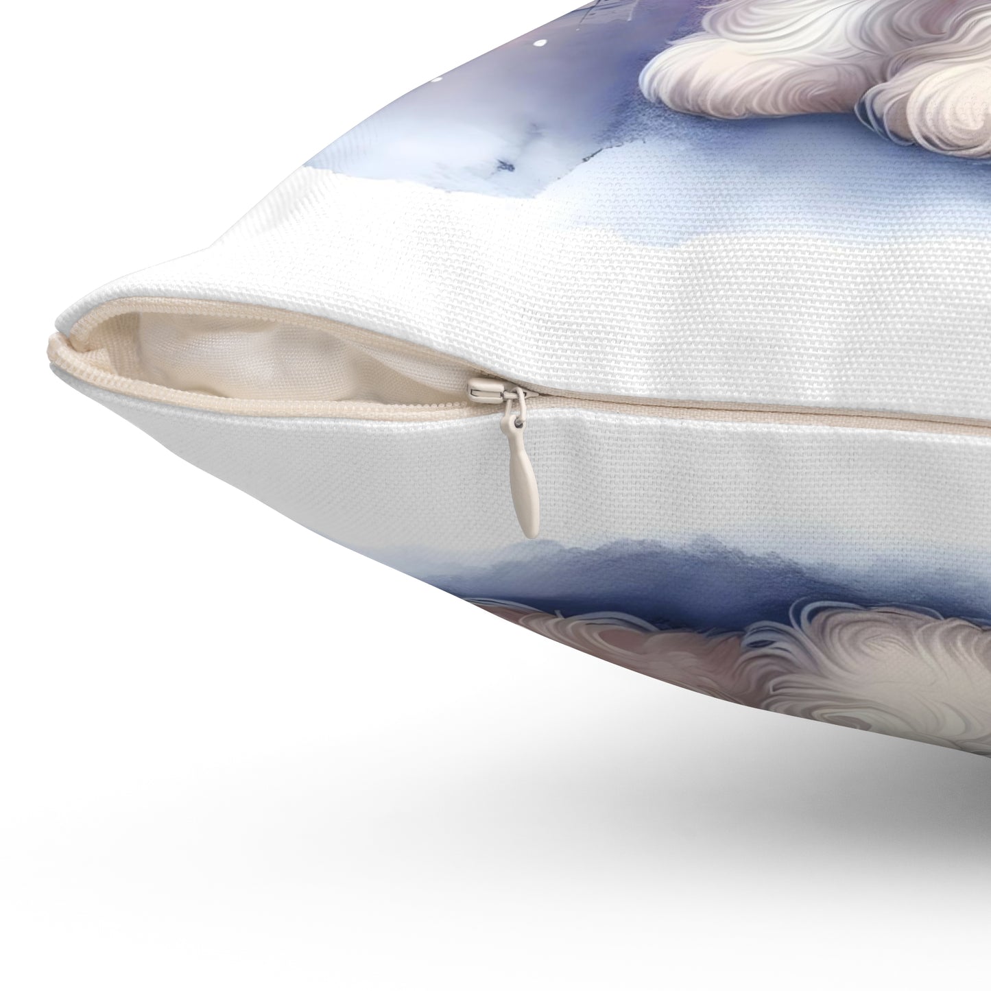 White Doodle Fireworks - Spun Polyester Square Pillow
