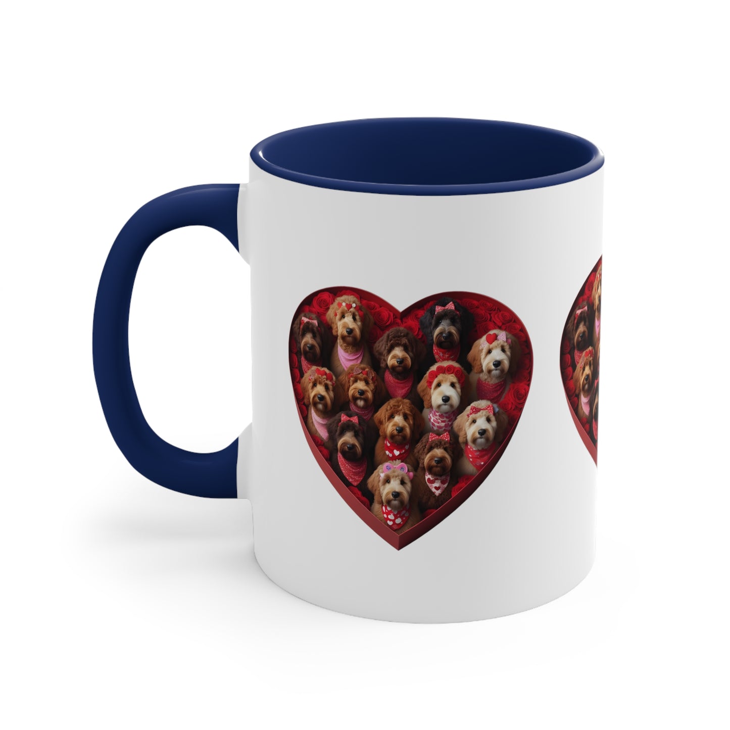 Life is like a box of Doodles - Valentine Accent Coffee Mug, 11oz