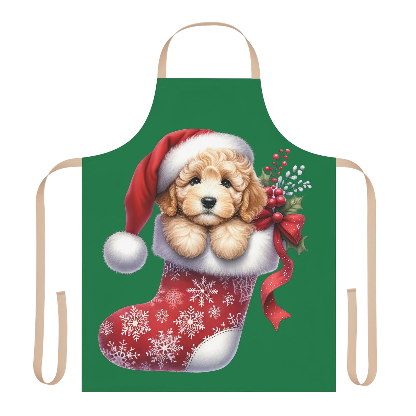 Christmas Stocking Doodle Apron