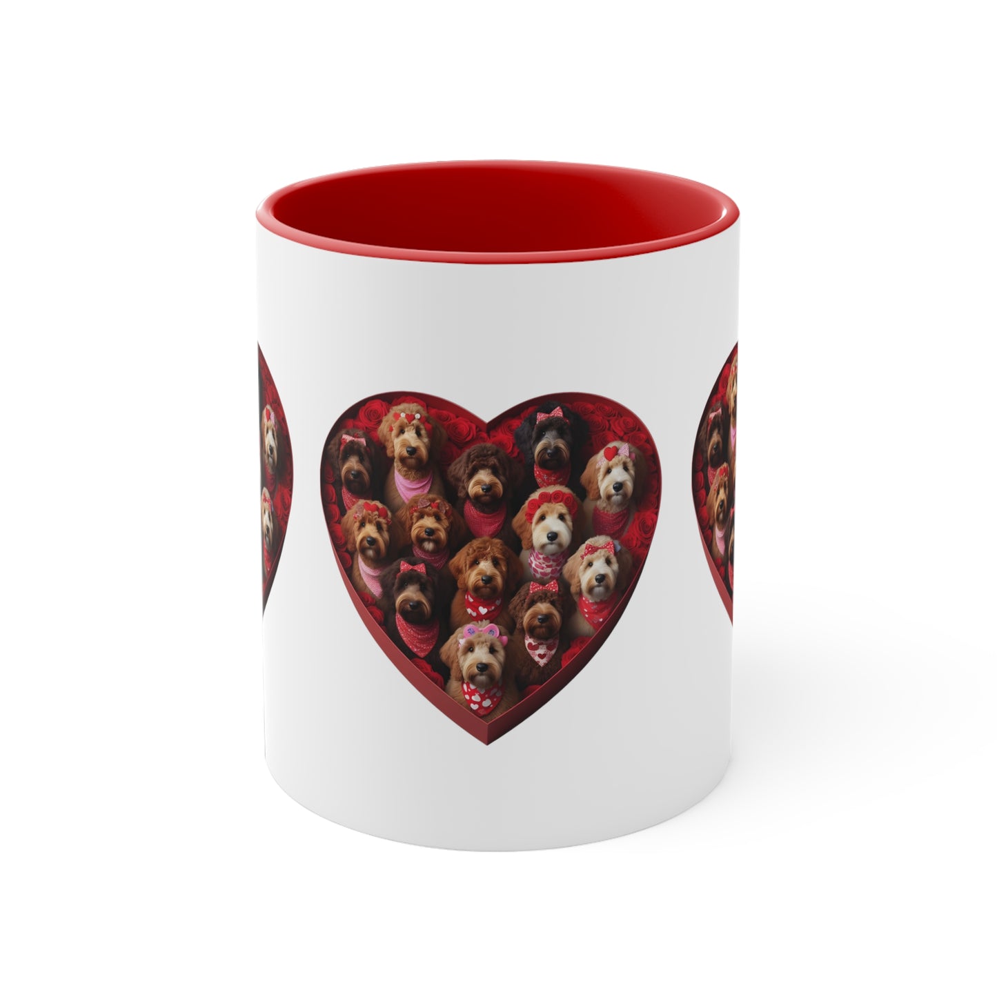 Life is like a box of Doodles - Valentine Accent Coffee Mug, 11oz