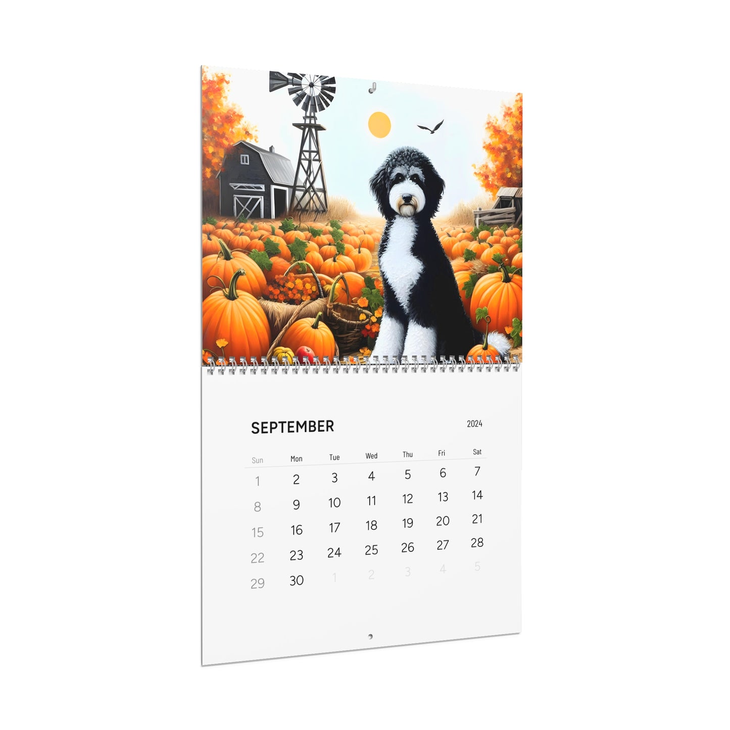 Black Doodles Wall Calendars (2025)