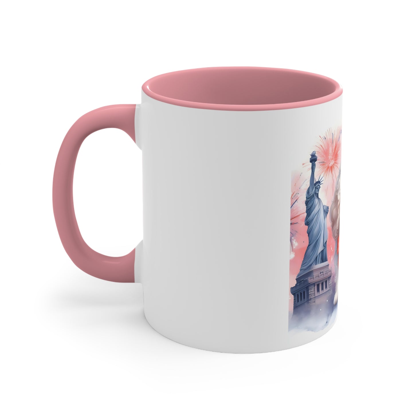 White Doodle New Year Accent Coffee Mug, 11oz