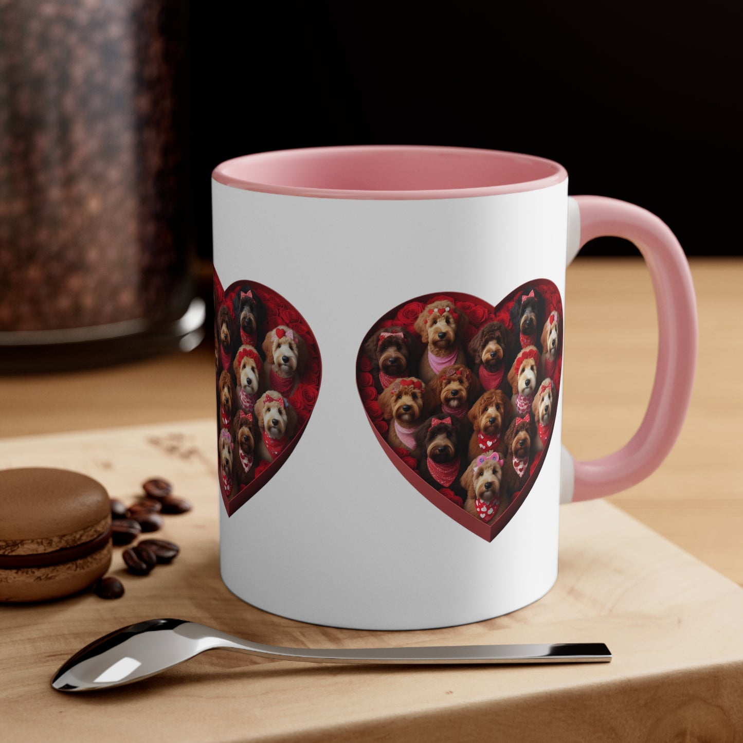 Life is like a box of Doodles - Valentine Accent Coffee Mug, 11oz