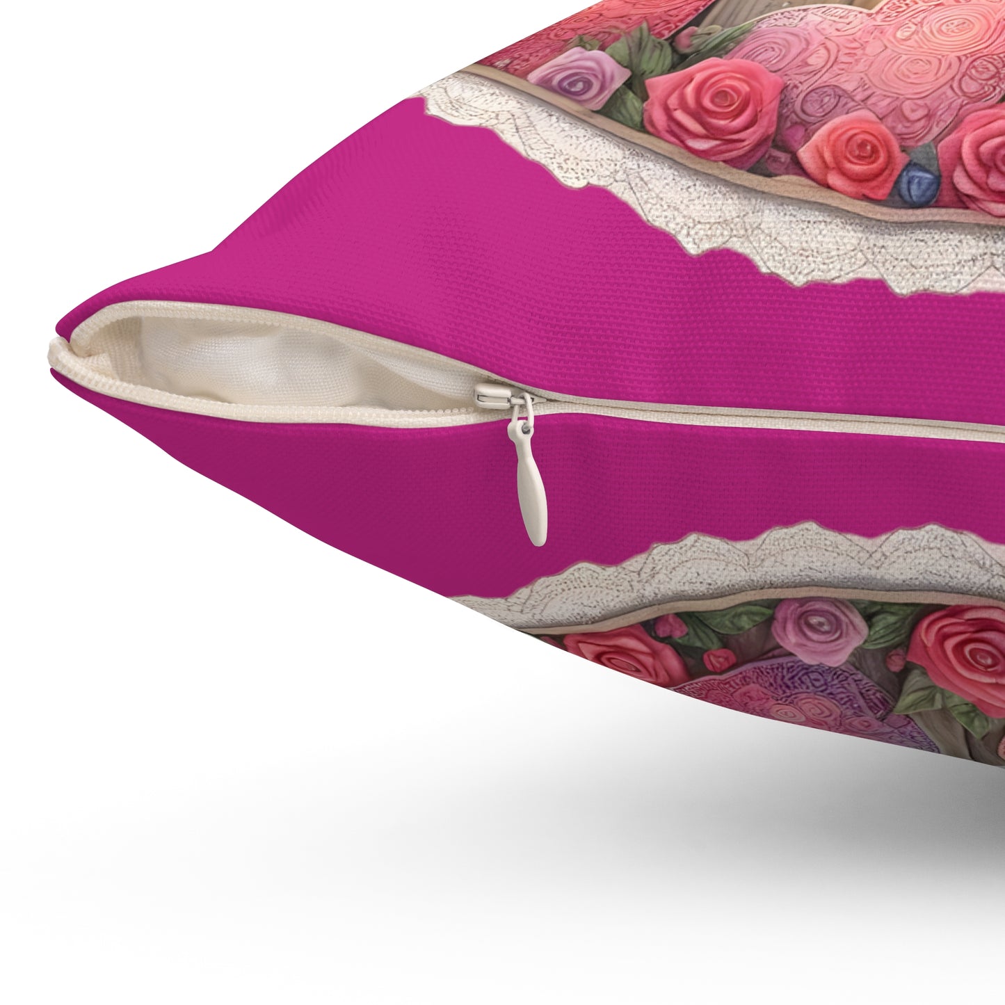 Valentine Doodles - Spun Polyester Square Pillow