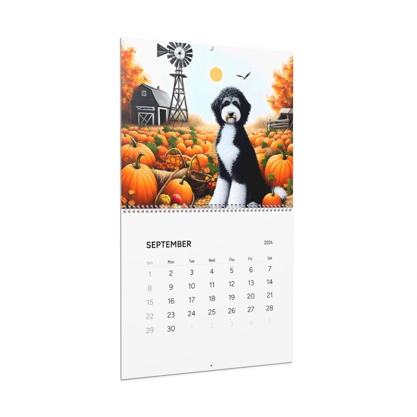 Black Doodles Wall Calendars (2025)