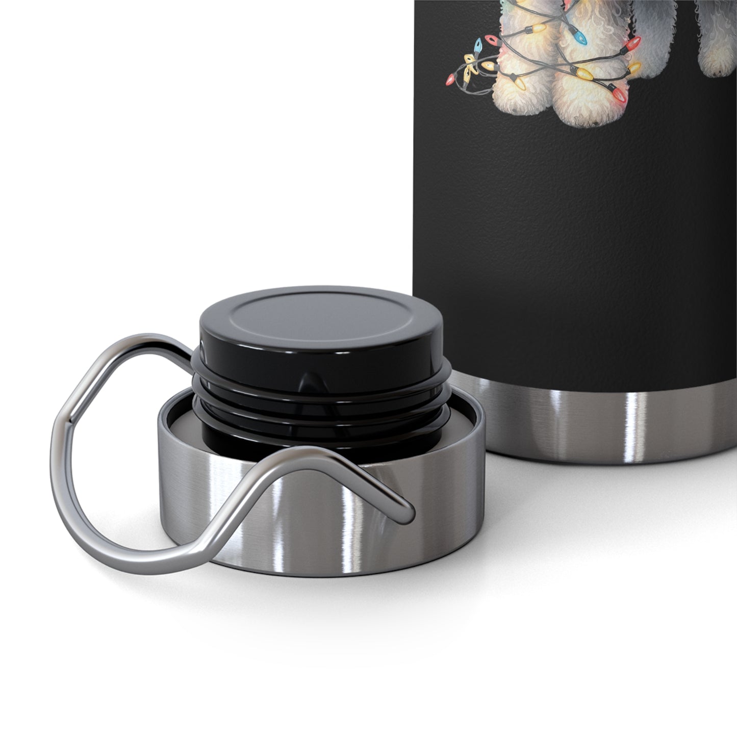 Sheepadoodle Christmas Copper Vacuum Insulated Bottle, 22oz