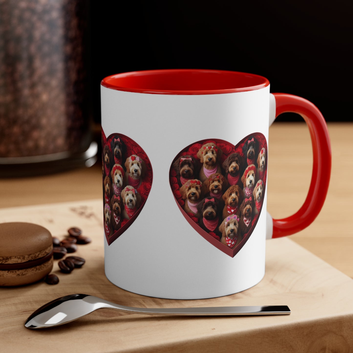Life is like a box of Doodles - Valentine Accent Coffee Mug, 11oz