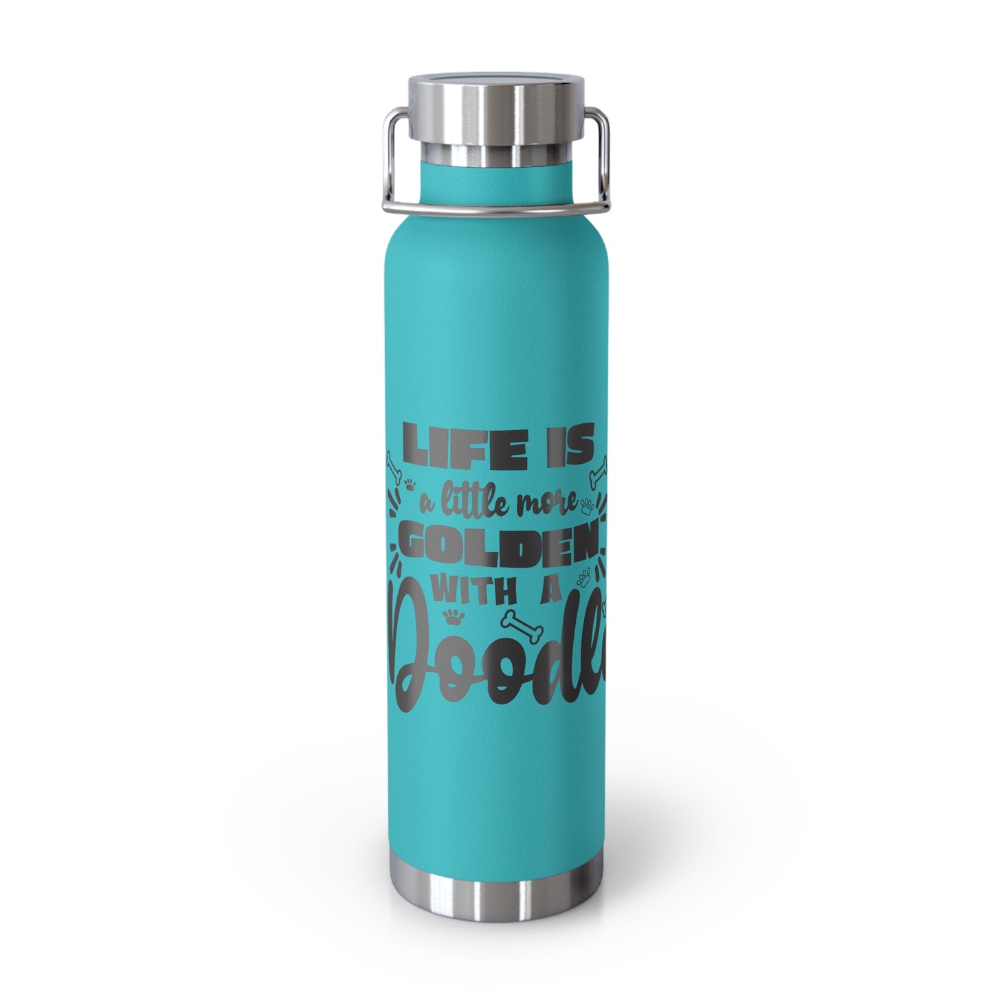 Life is Golden Doodle Copper Vacuum Insulated Bottle, 22oz