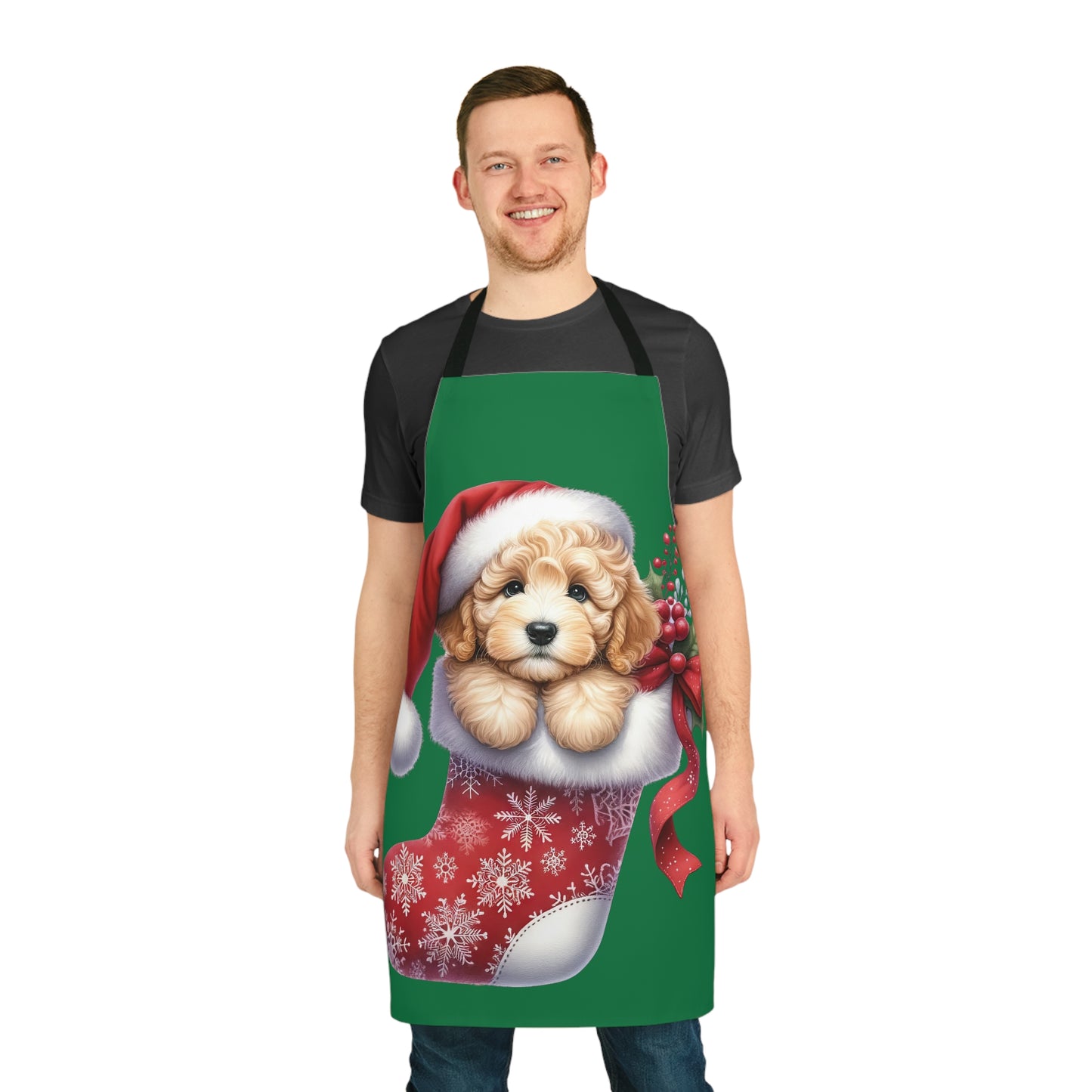 Christmas Stocking Doodle Apron