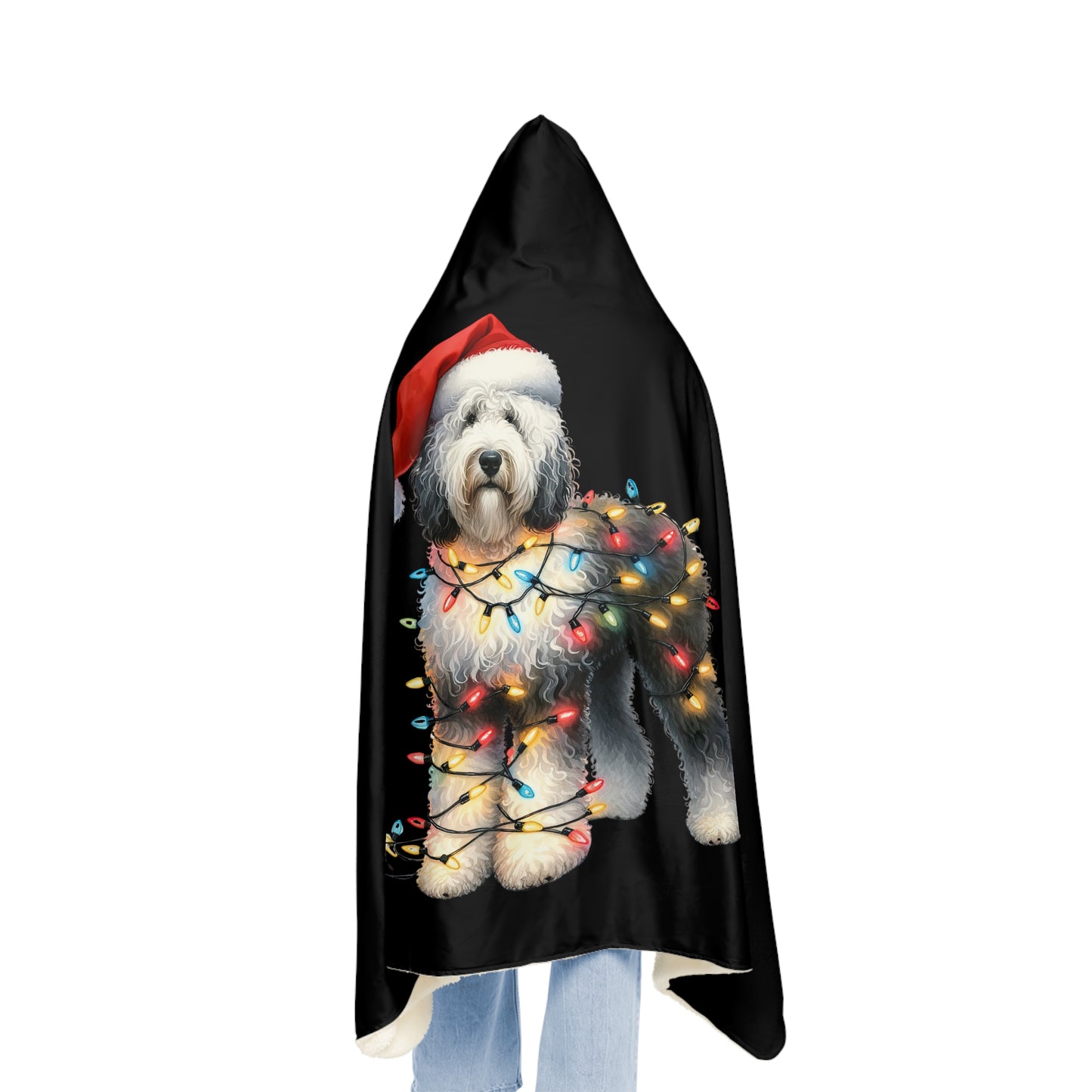 Sheepadoodle Christmas Snuggle Blanket