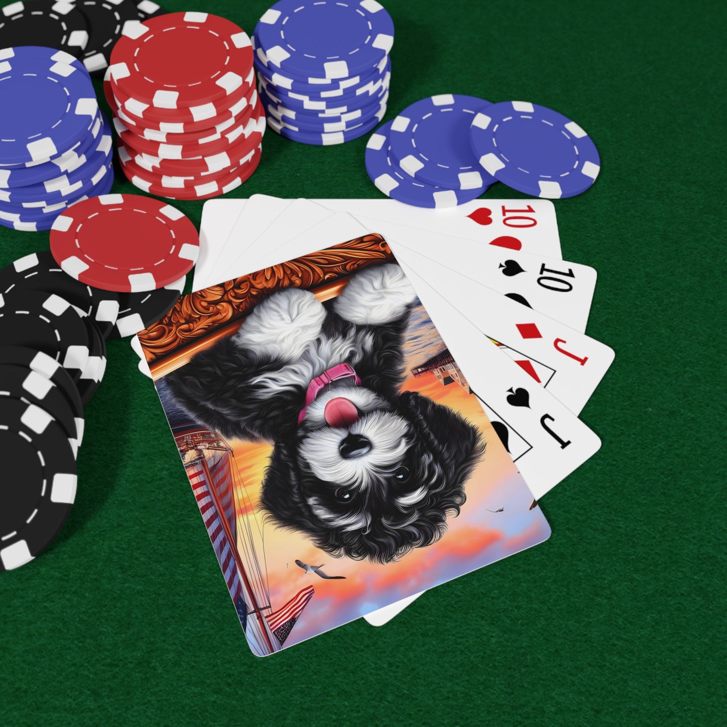 Doodle on Boat Custom Poker Cards