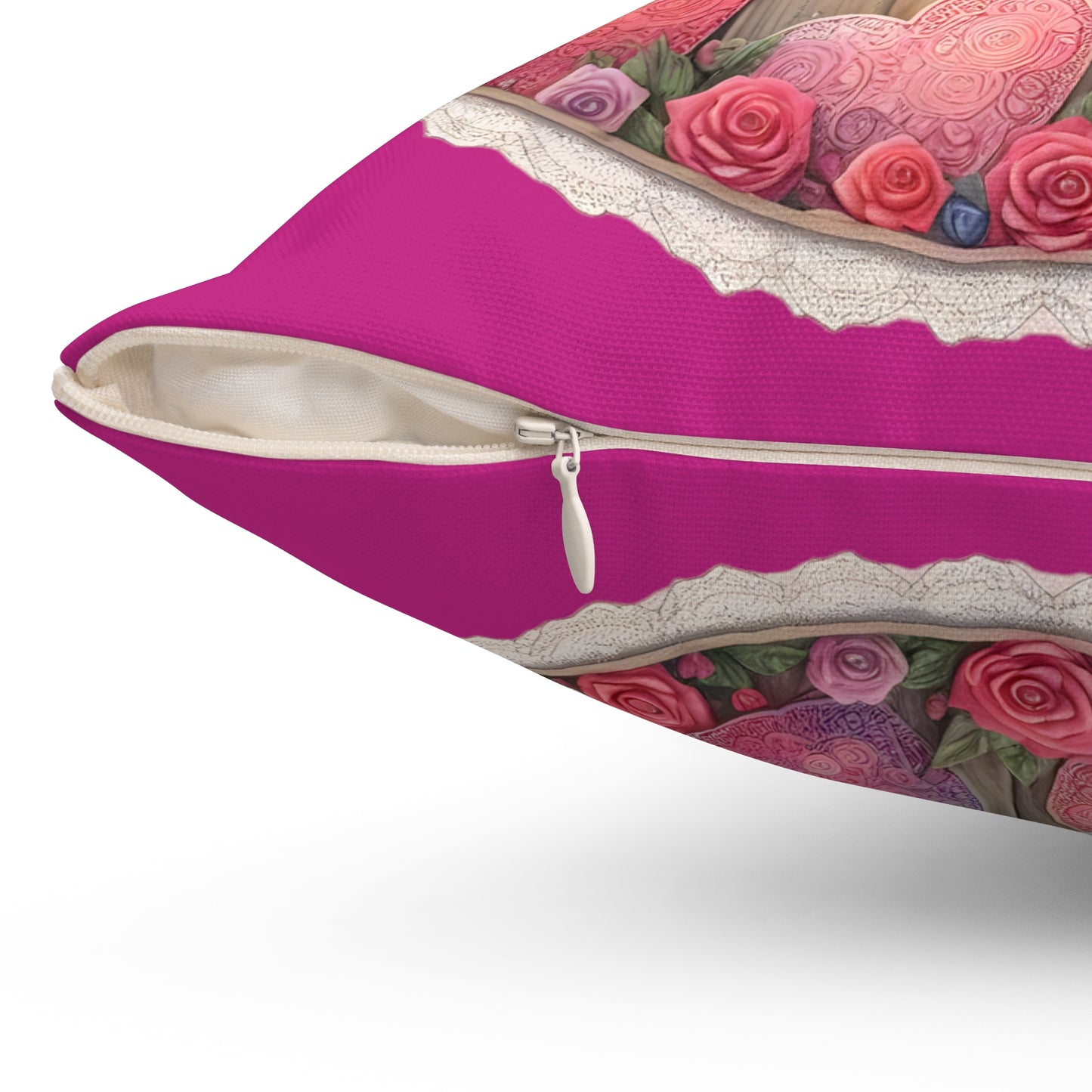 Valentine Doodles - Spun Polyester Square Pillow