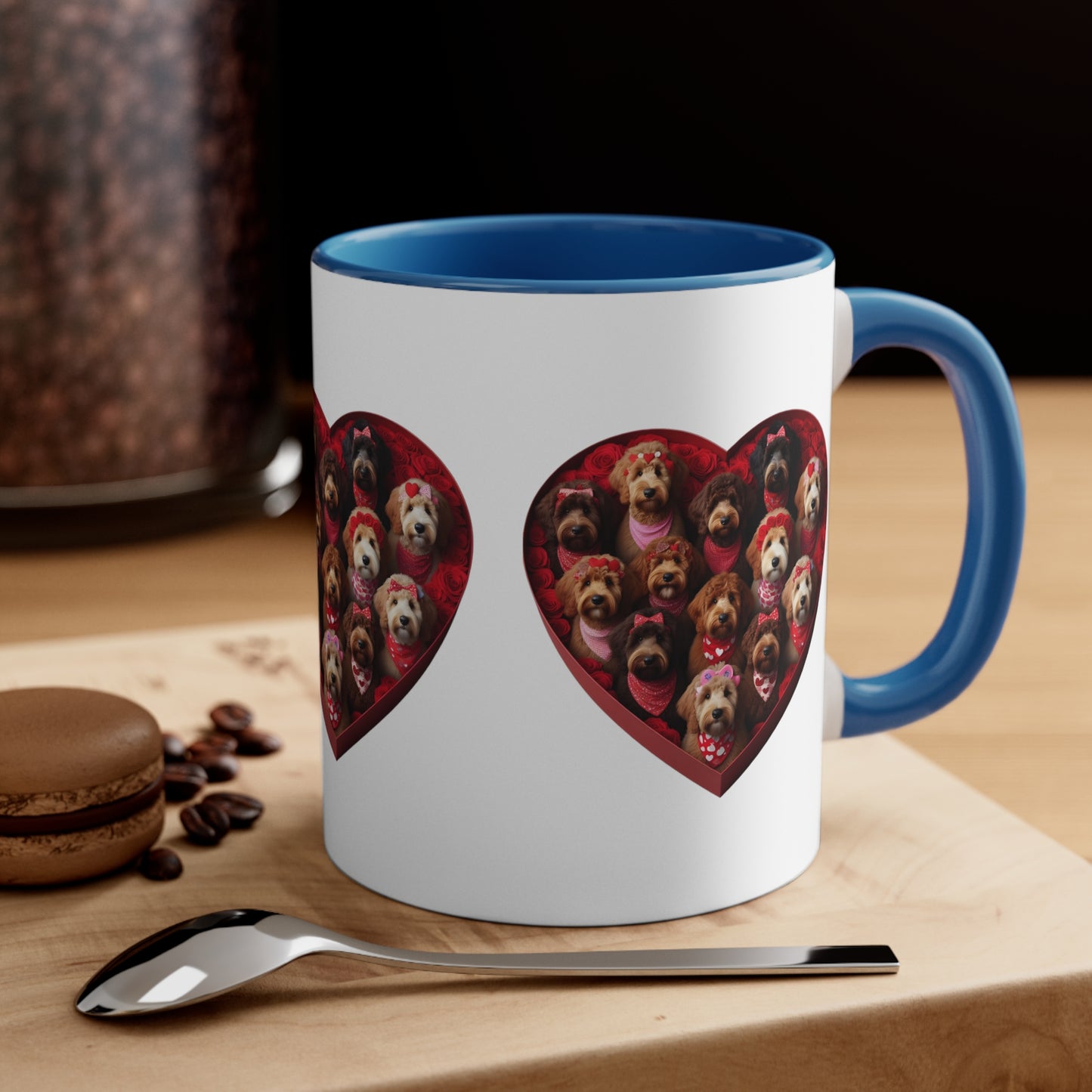 Life is like a box of Doodles - Valentine Accent Coffee Mug, 11oz