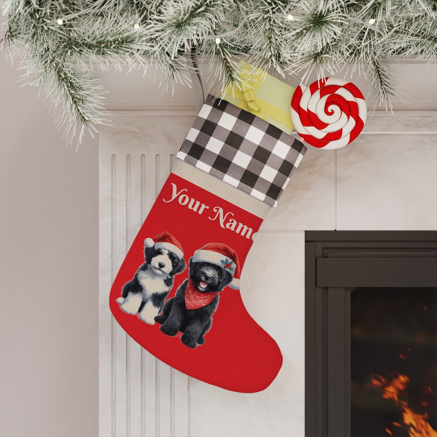 Doodle Christmas Stocking - Personalize it!