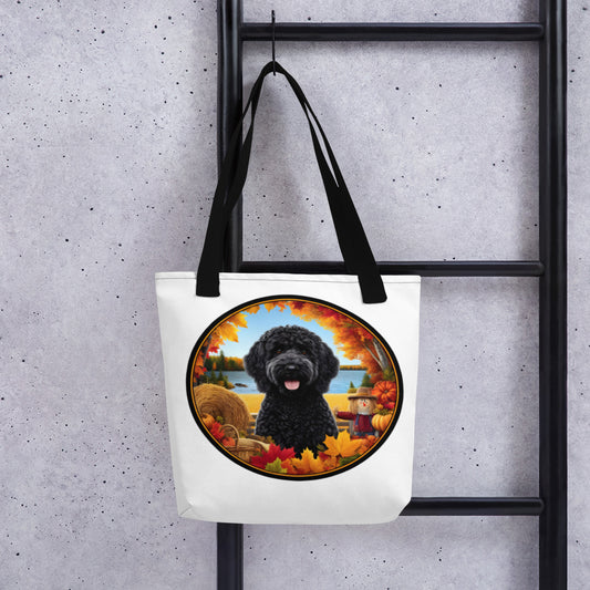 Black Fall Doodle Tote Bag