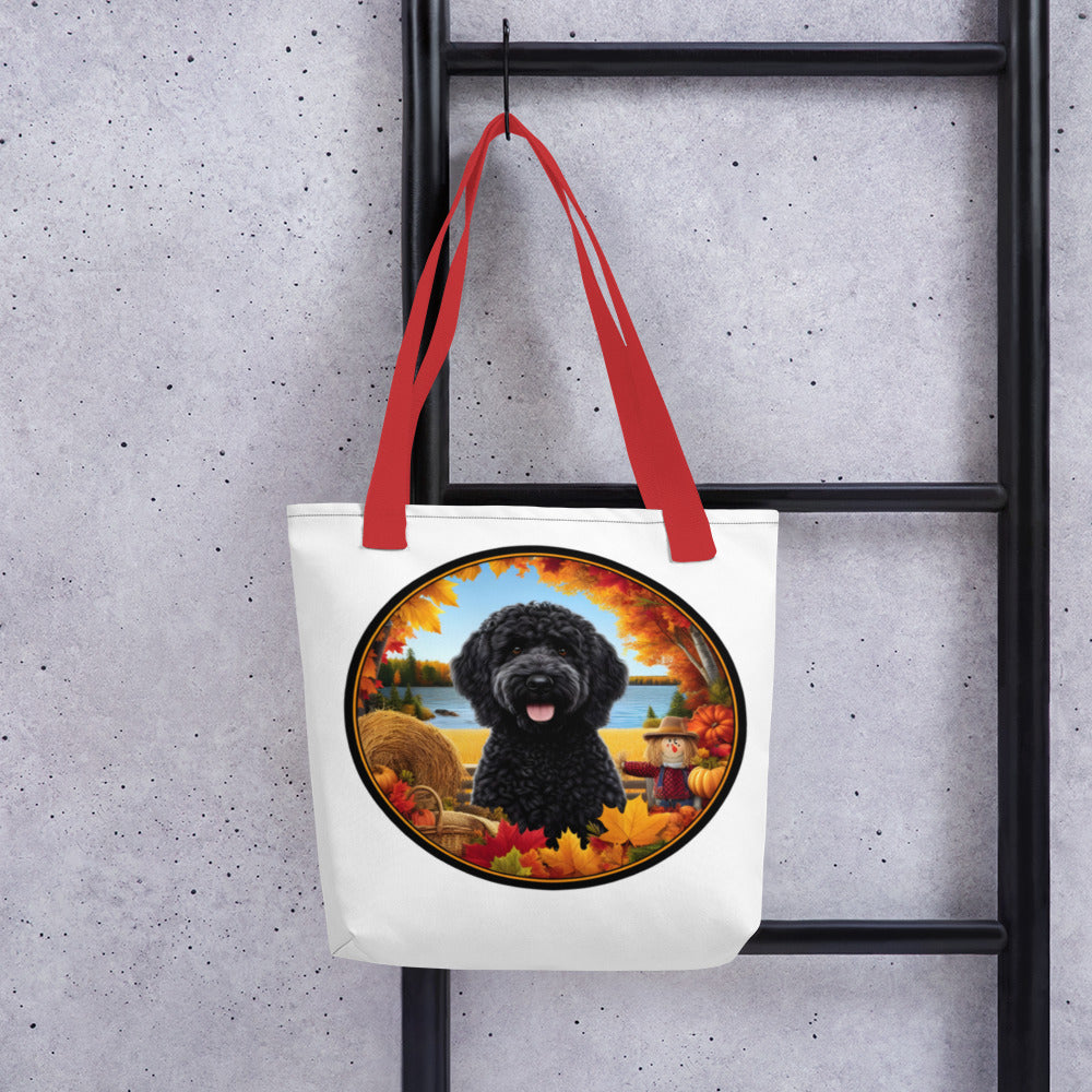 Black Fall Doodle Tote Bag