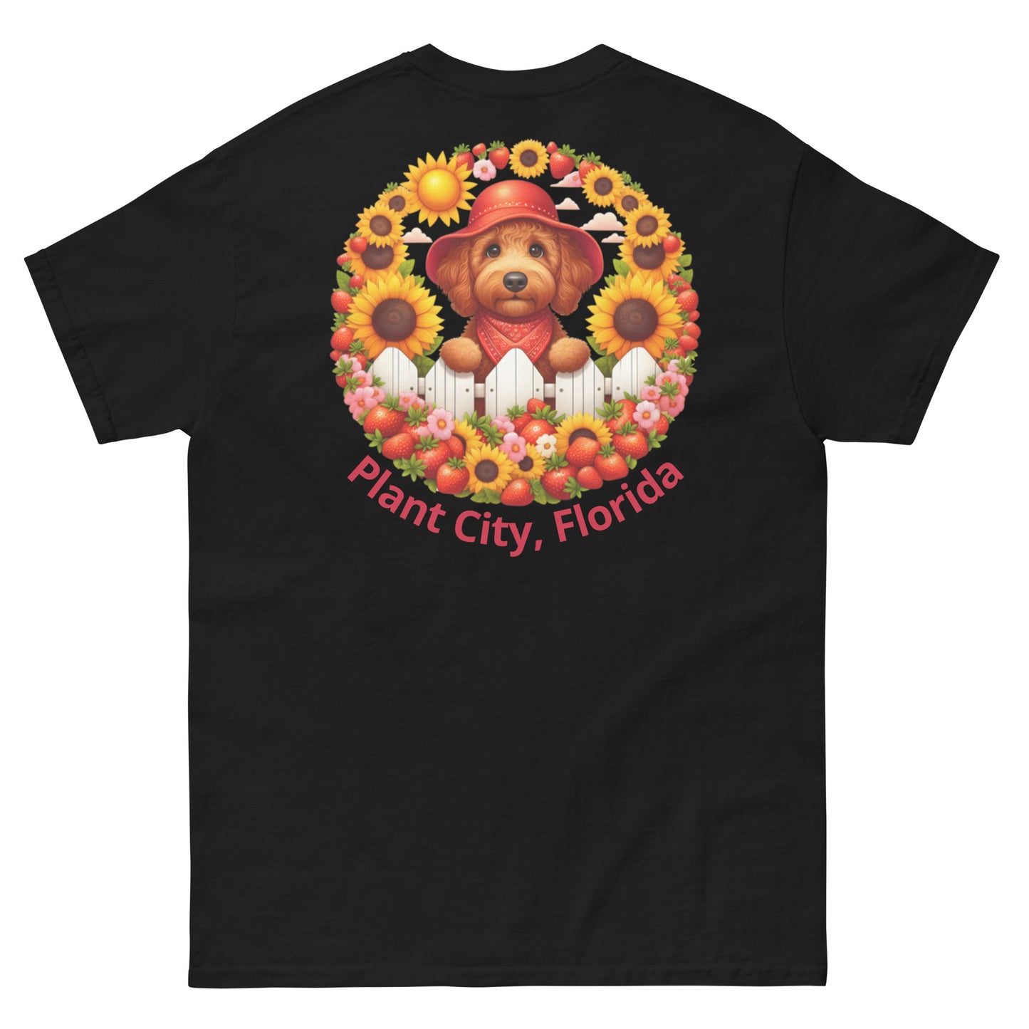 Doodle Strawberry Festival - Men's Gildan Classic T Shirt - Front and Back