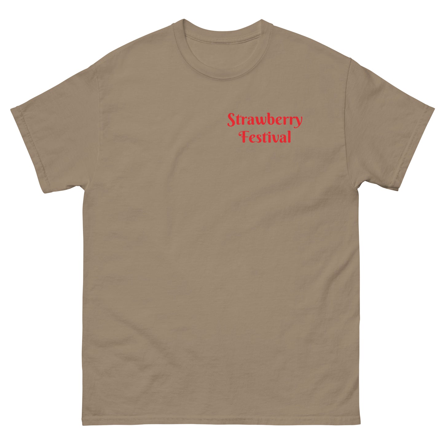 Doodle Strawberry Festival - Men's Gildan Classic T Shirt - Front and Back