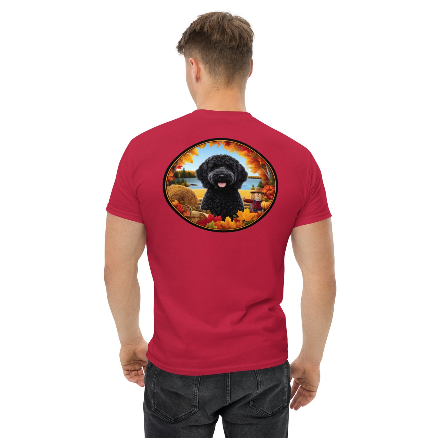 Black Fall Doodle Men's Classic Gildan T Shirt