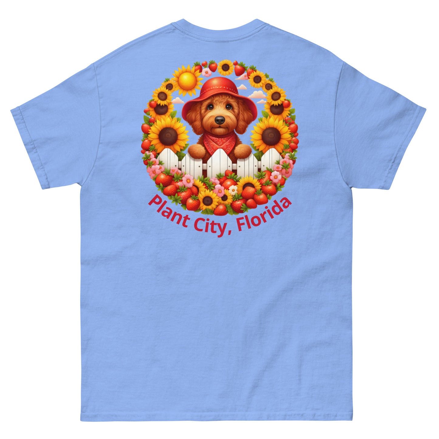 Doodle Strawberry Festival - Men's Gildan Classic T Shirt - Front and Back
