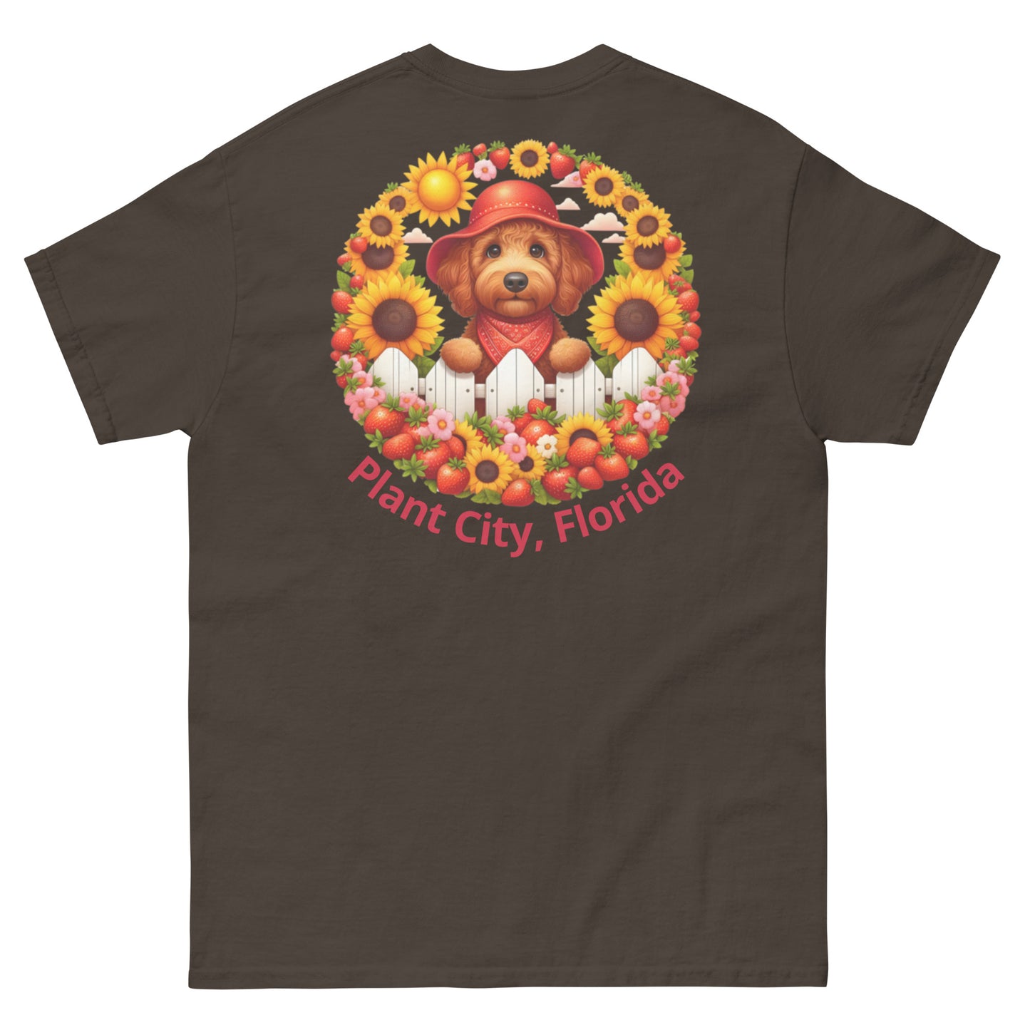Doodle Strawberry Festival - Men's Gildan Classic T Shirt - Front and Back