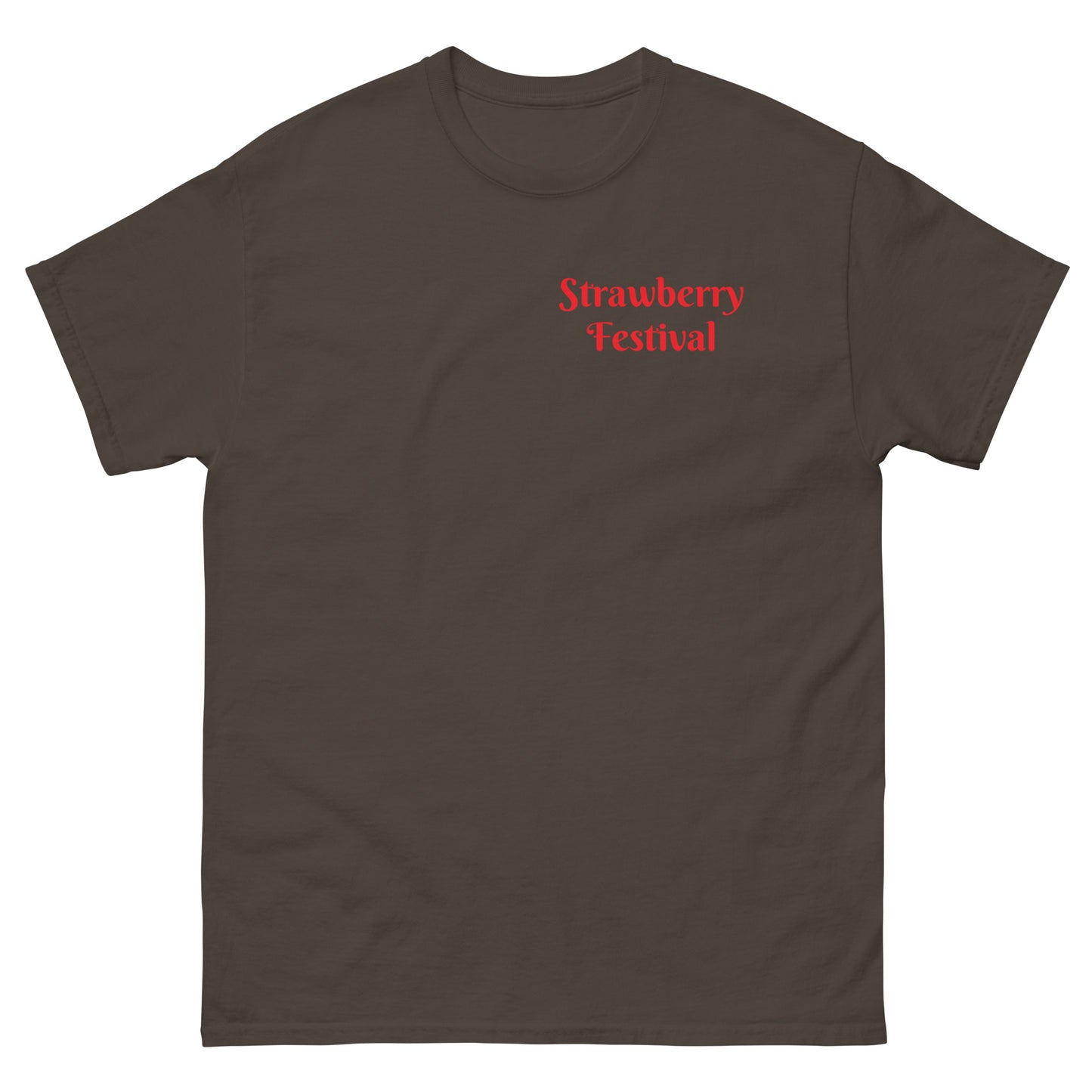 Doodle Strawberry Festival - Men's Gildan Classic T Shirt - Front and Back