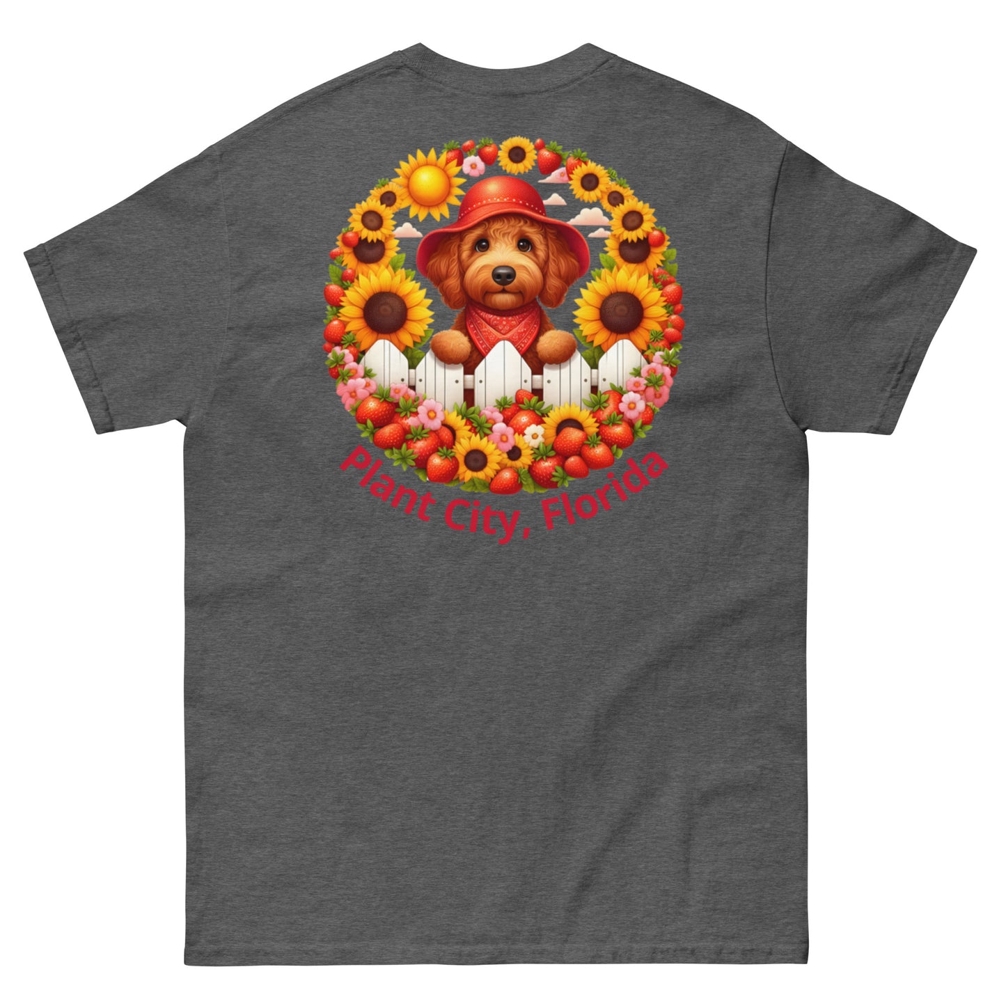 Doodle Strawberry Festival - Men's Gildan Classic T Shirt - Front and Back
