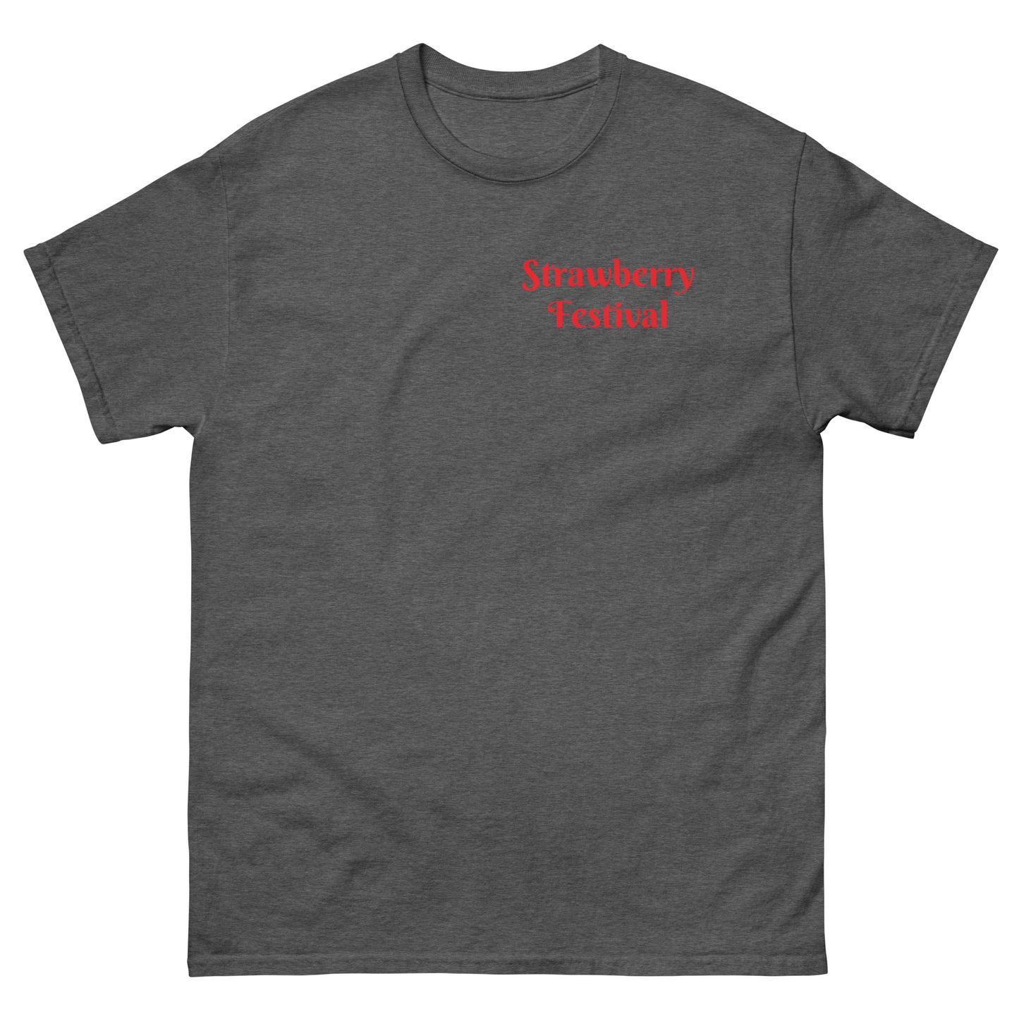 Doodle Strawberry Festival - Men's Gildan Classic T Shirt - Front and Back