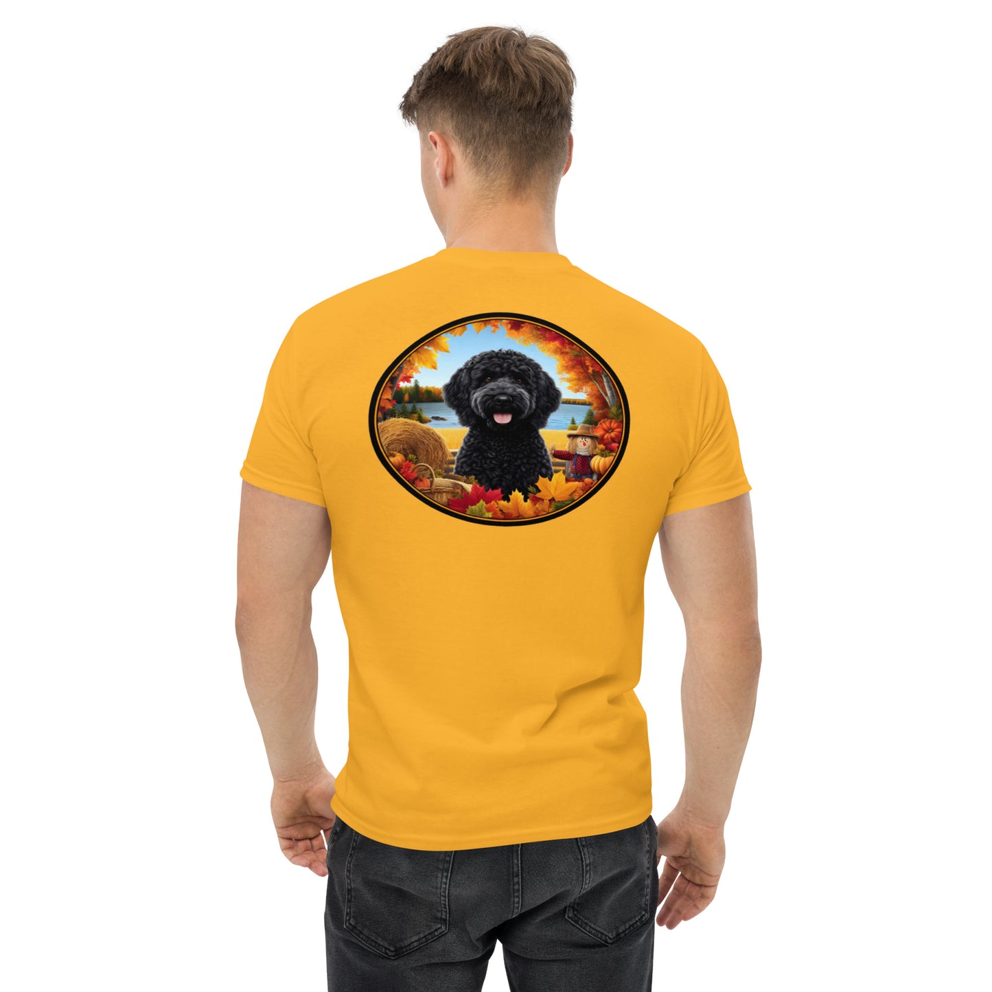 Black Fall Doodle Men's Classic Gildan T Shirt