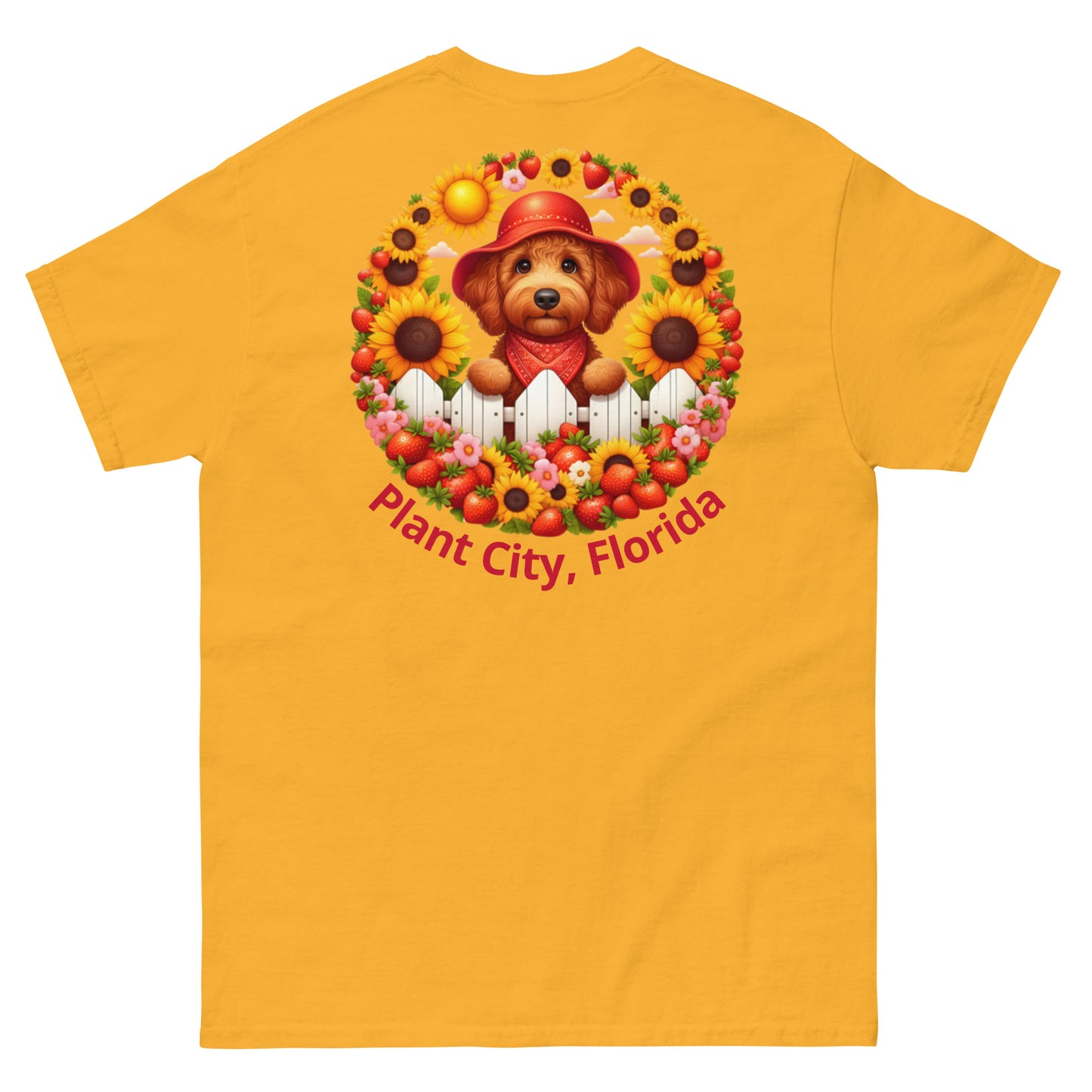 Doodle Strawberry Festival - Men's Gildan Classic T Shirt - Front and Back