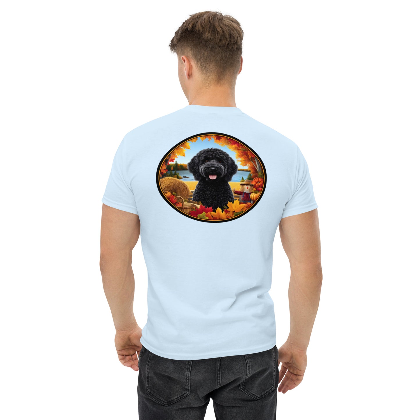 Black Fall Doodle Men's Classic Gildan T Shirt