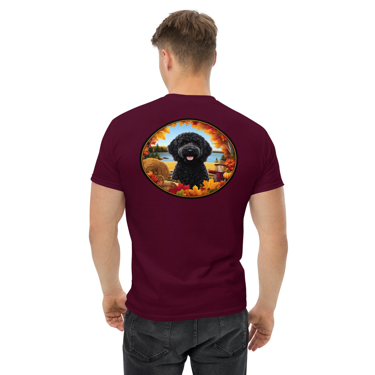 Black Fall Doodle Men's Classic Gildan T Shirt