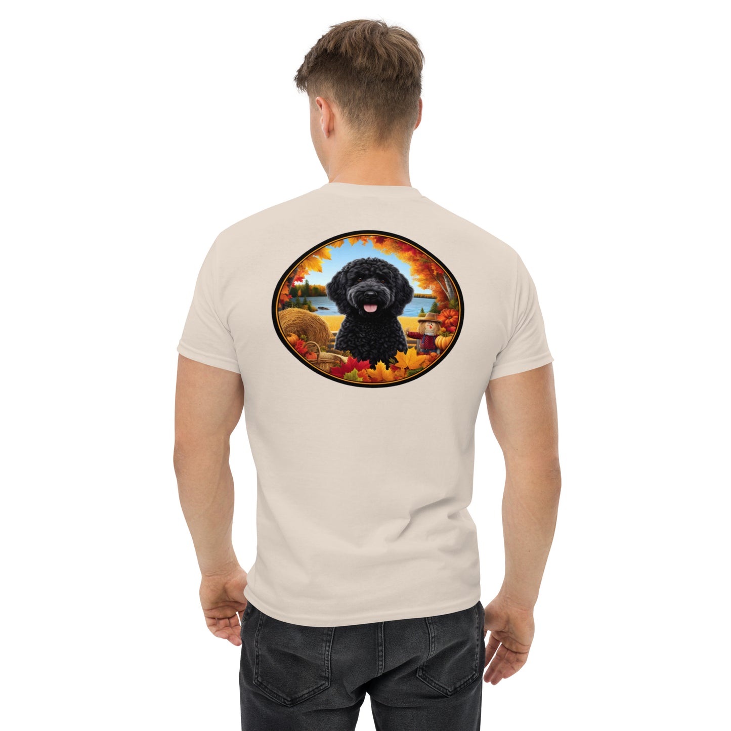 Black Fall Doodle Men's Classic Gildan T Shirt