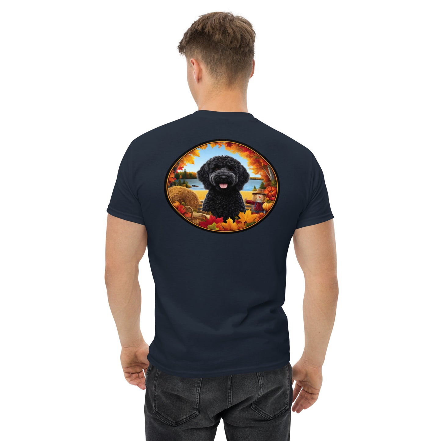 Black Fall Doodle Men's Classic Gildan T Shirt