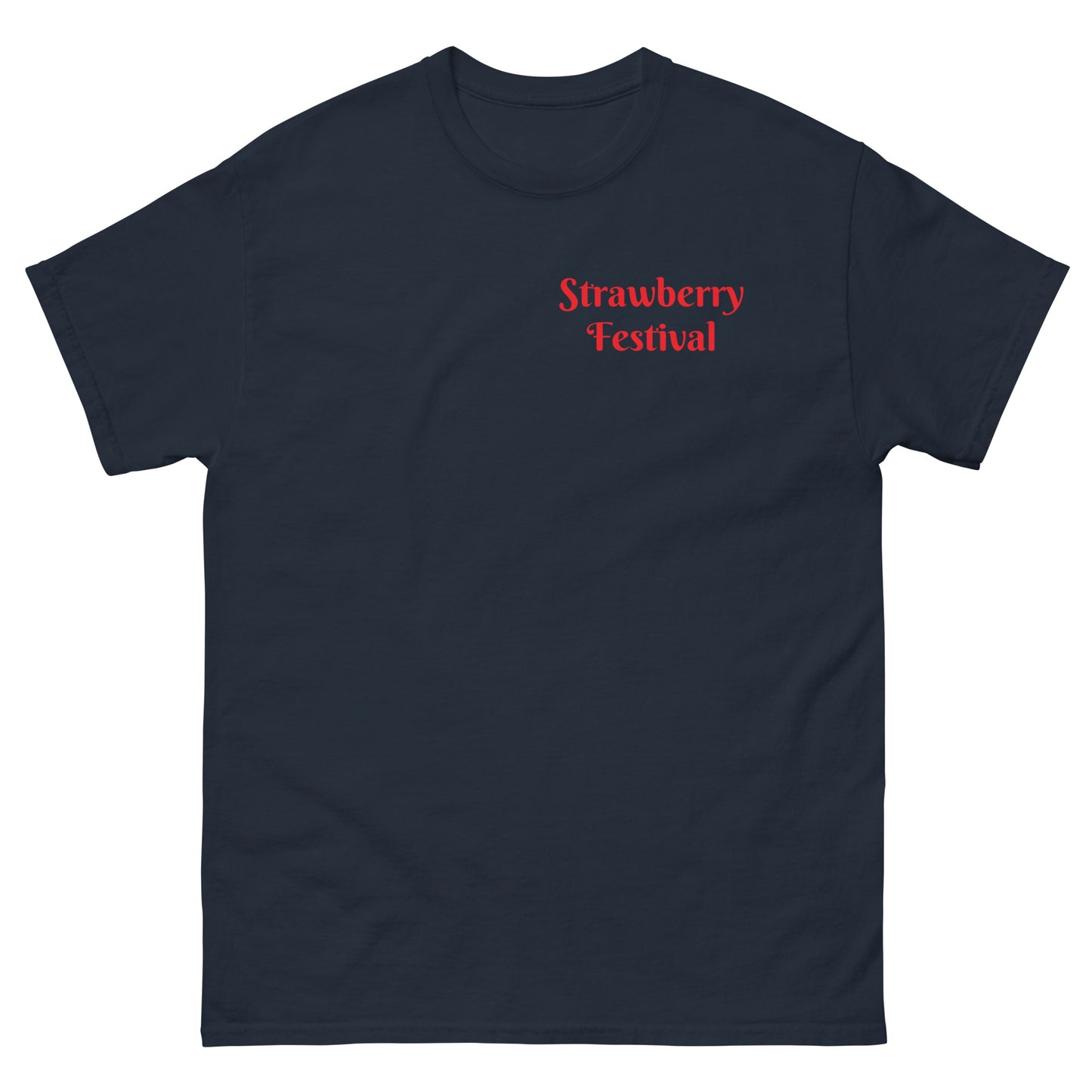 Doodle Strawberry Festival - Men's Gildan Classic T Shirt - Front and Back