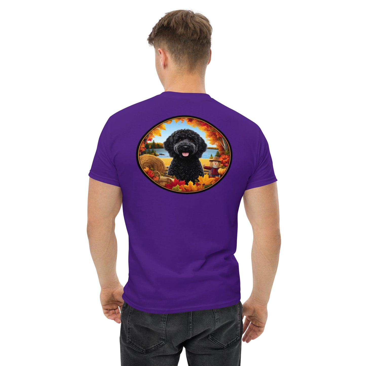 Black Fall Doodle Men's Classic Gildan T Shirt
