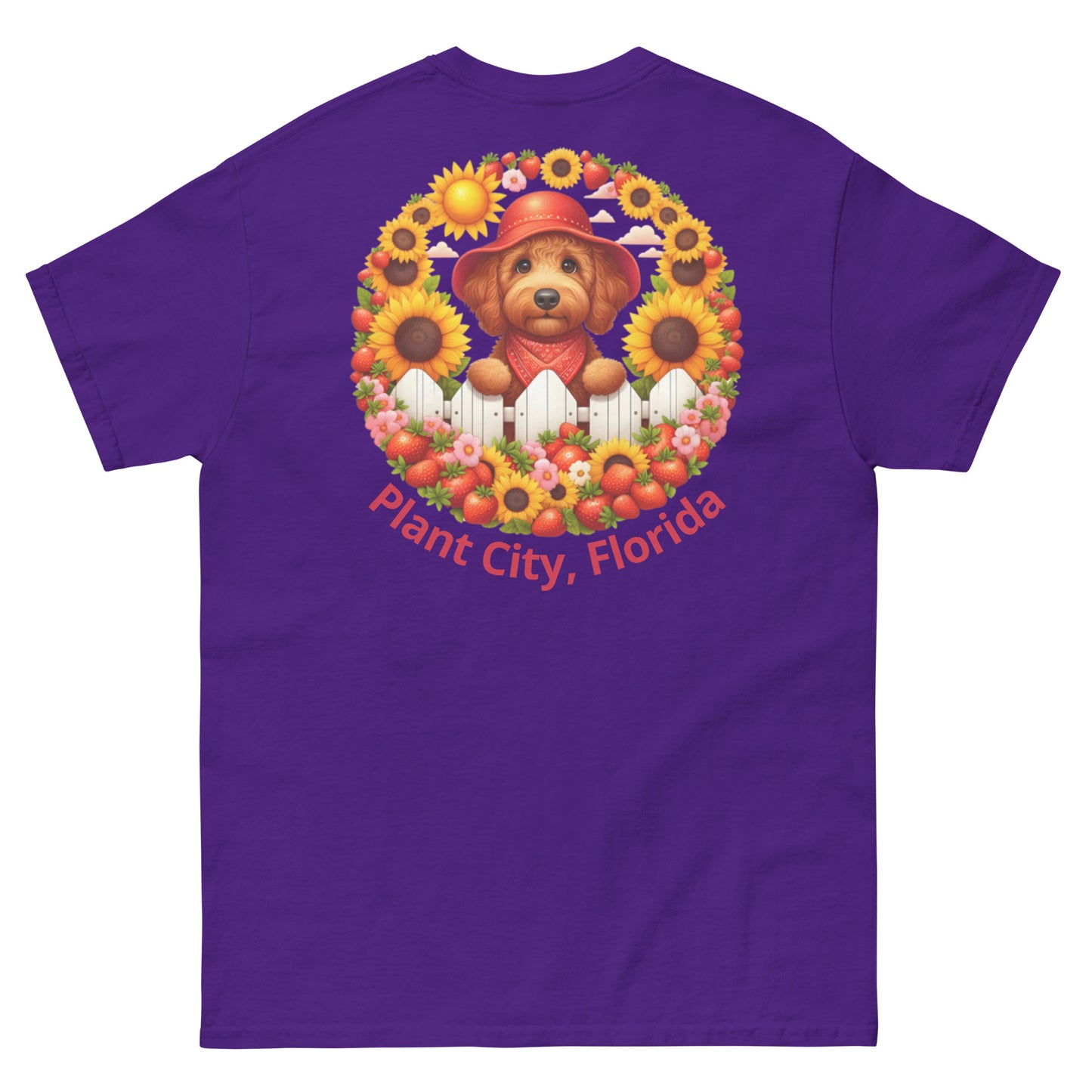 Doodle Strawberry Festival - Men's Gildan Classic T Shirt - Front and Back
