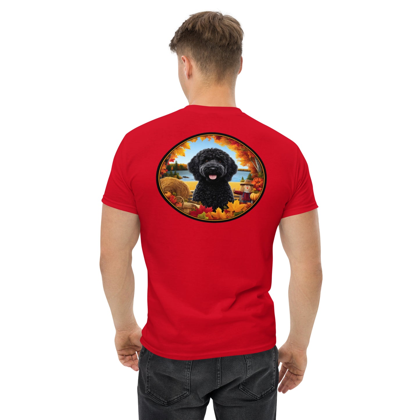 Black Fall Doodle Men's Classic Gildan T Shirt