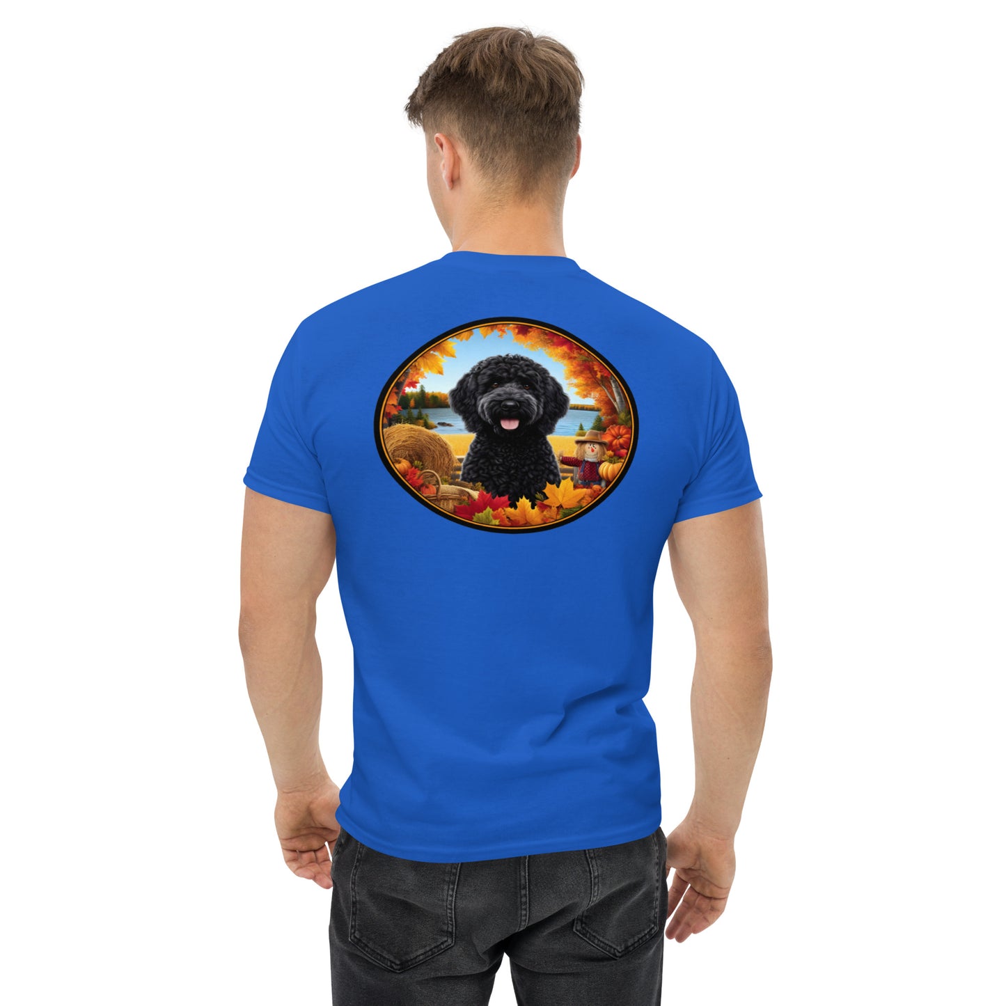 Black Fall Doodle Men's Classic Gildan T Shirt