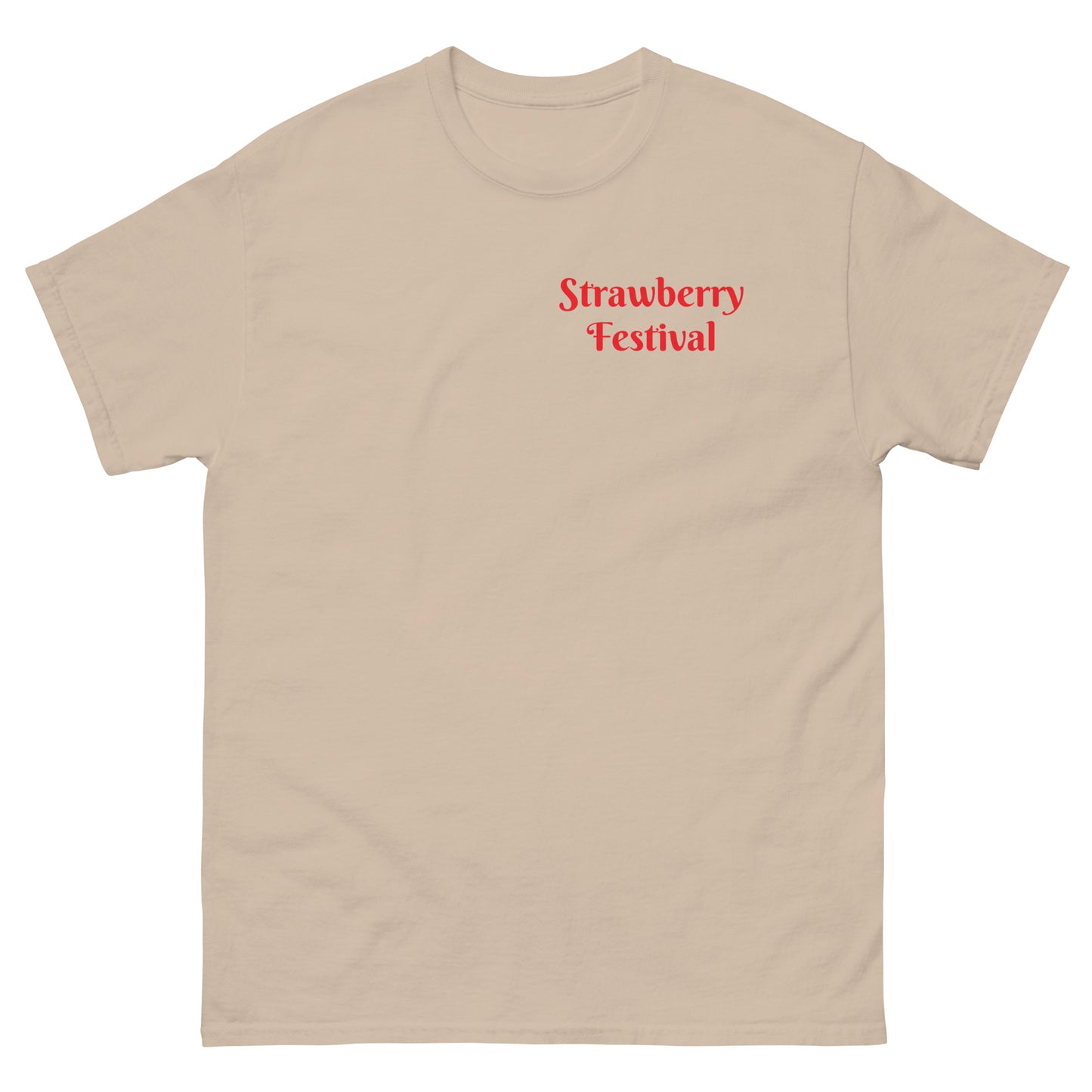 Doodle Strawberry Festival - Men's Gildan Classic T Shirt - Front and Back